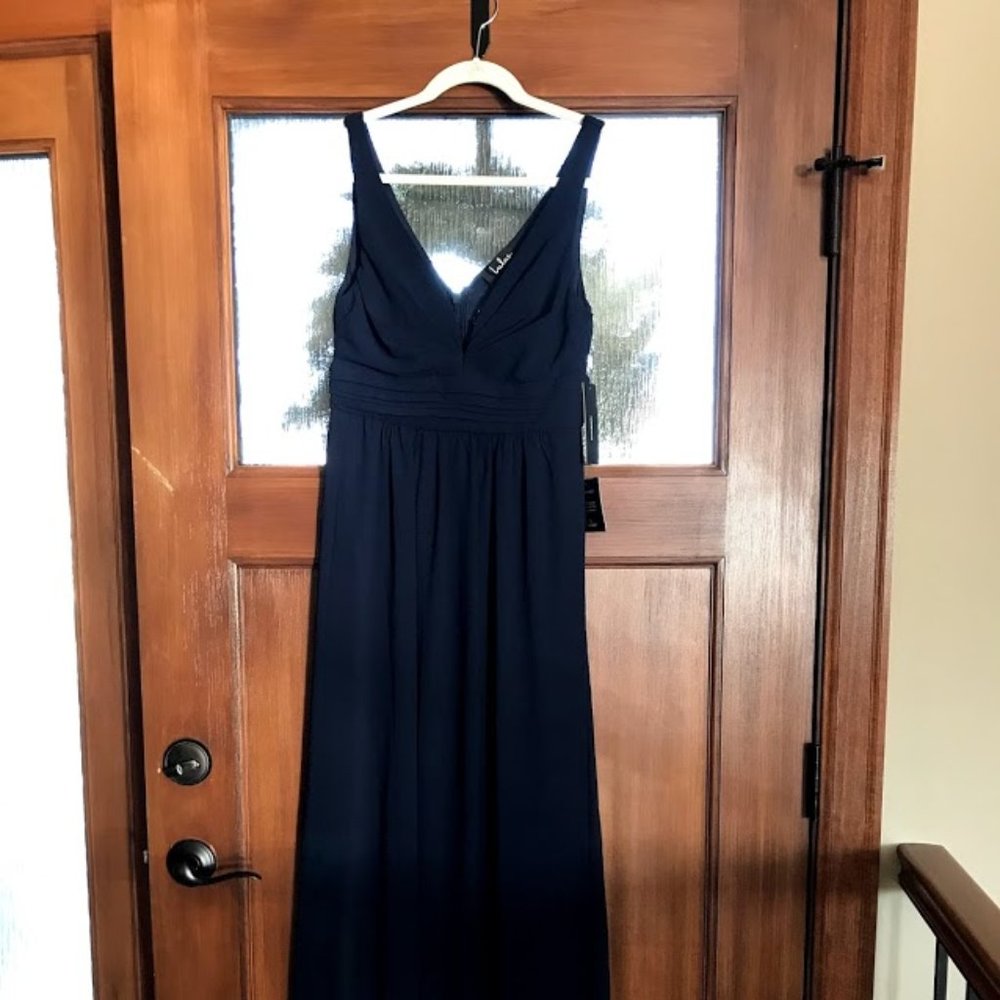Lulus navy blue full length dress